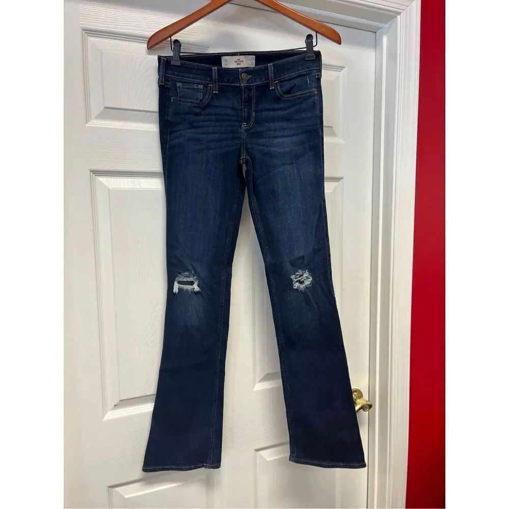 Hollister Women’s Distressed Bootcut Jeans sz 5 or 27/33 EUC